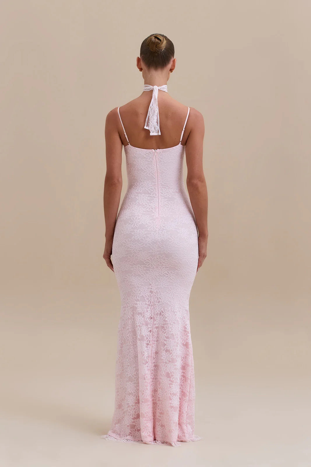 LEAH LACE MAXI DRESS | BABY PINK