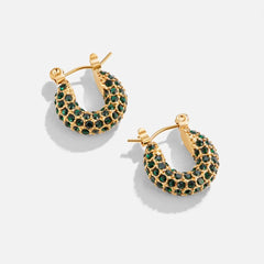 Vioraia Emerald Beauty Hoop Earrings