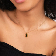 Vioraia Iris Black Crystal Necklace