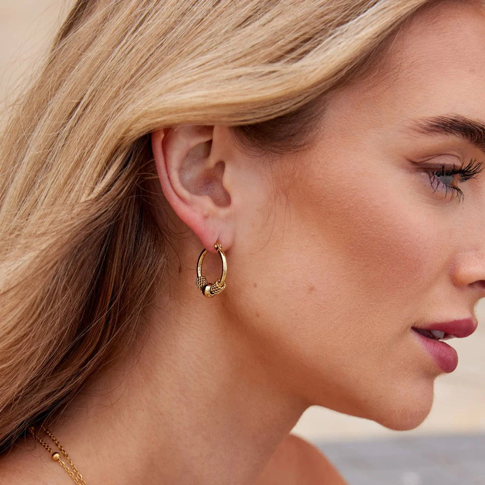 Vioraia Selena Gold Hoop Earrings