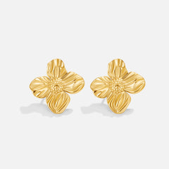 Vioraia 18K Gold Flower Earrings