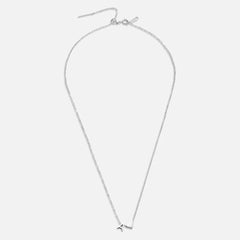 Vioraia Forever Love & Letter Silver Necklace