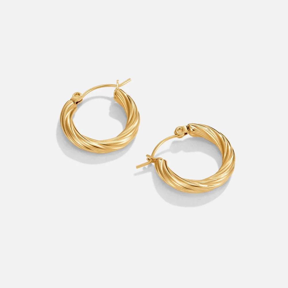 Vioraia Raya Twisted Hoop Earrings