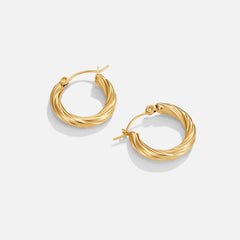 Vioraia Raya Twisted Hoop Earrings
