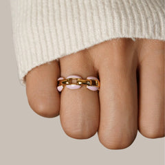 Vioraia Pink Reya Chain Ring