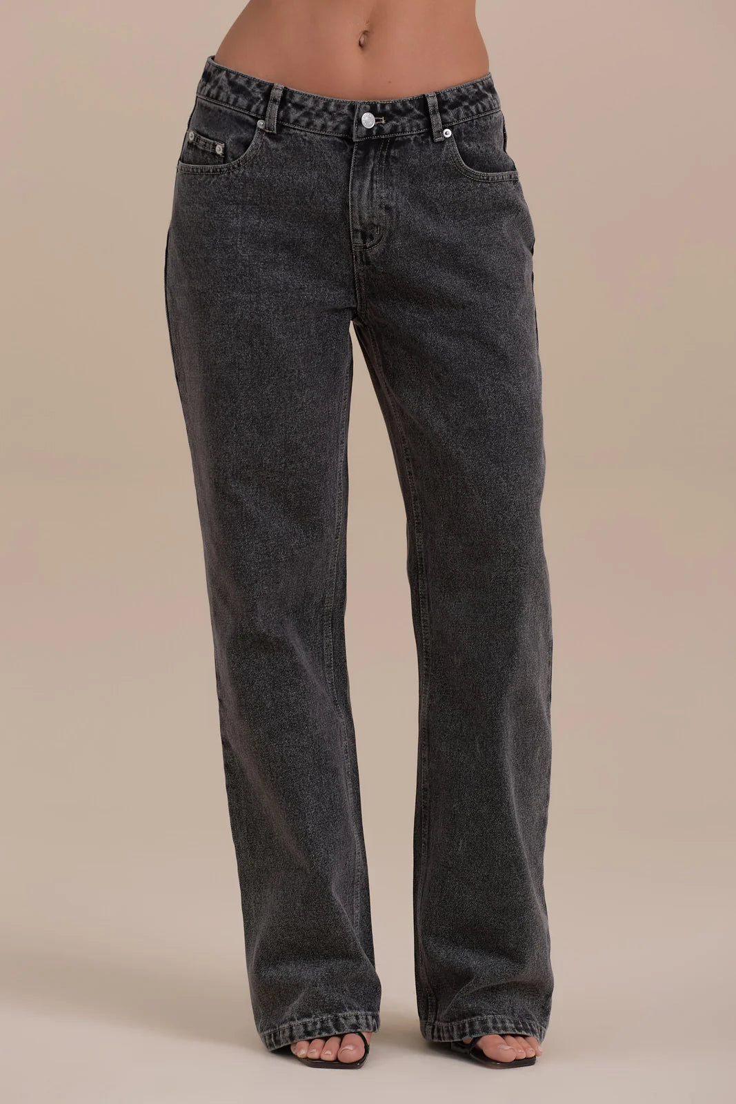 WANDER STRAIGHT LEG JEANS WITH ADJUSTABLE WAIST | DARK WASH DENIM