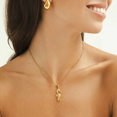 Vioraia Golden Seahorse Pendant Necklace