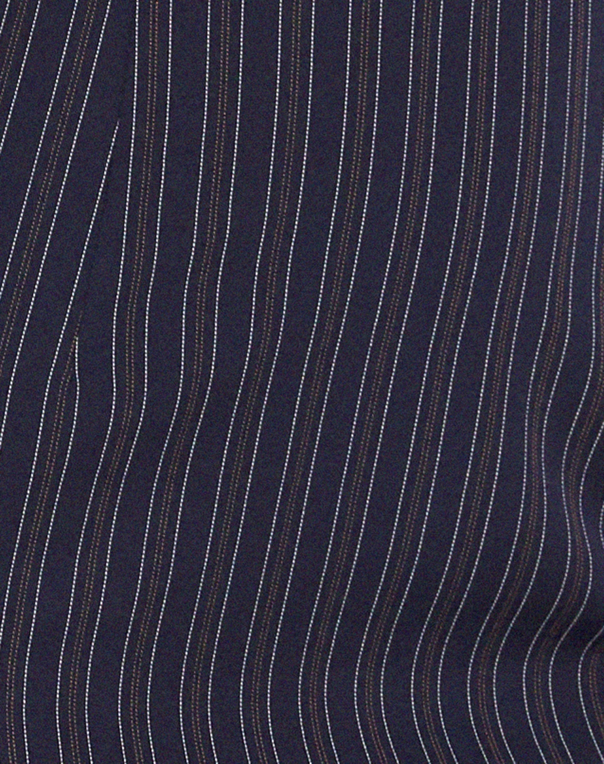 Hadavi Mini Halterneck Dress in Navy Pinstripe