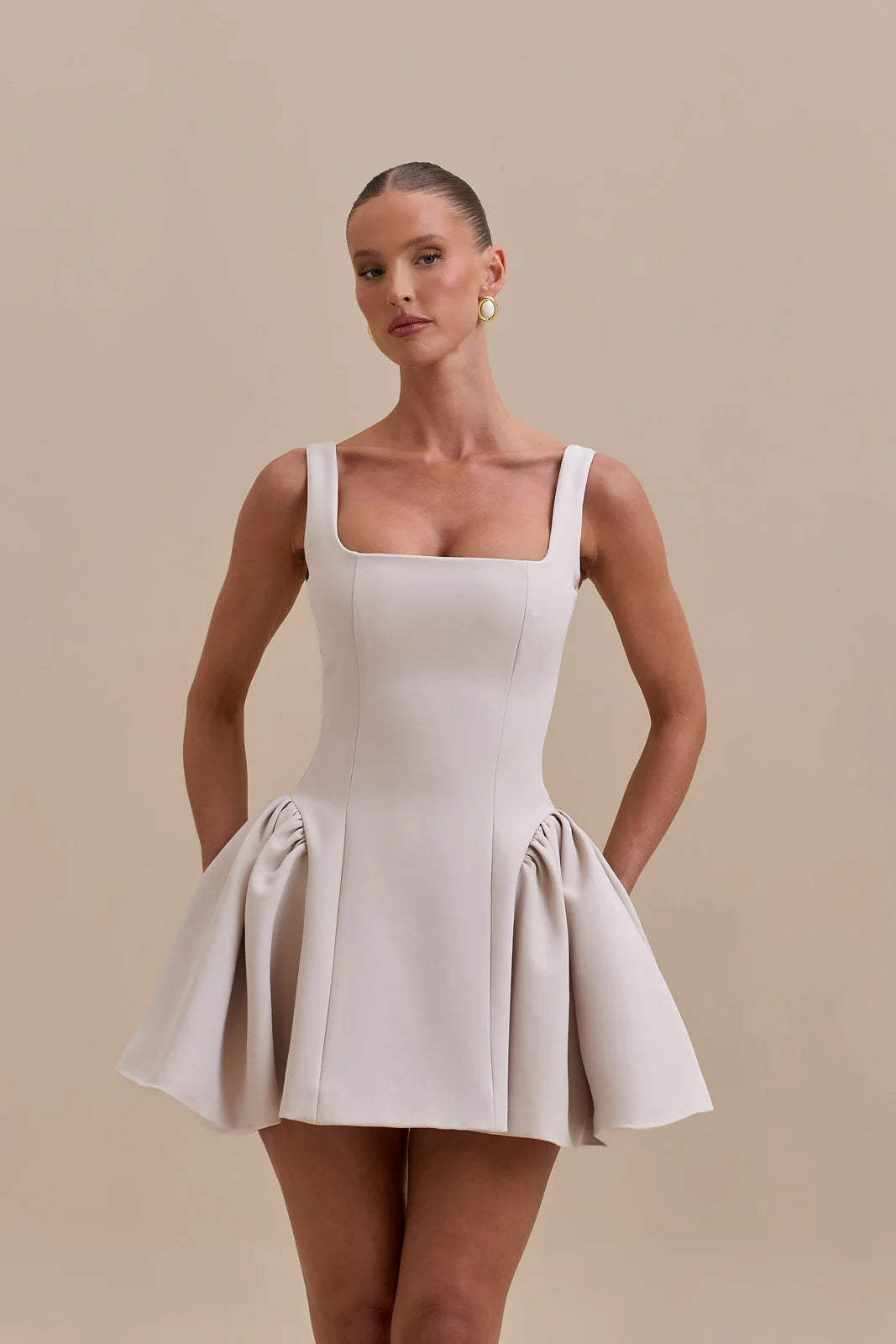 SABRINA MINI DRESS | OFF WHITE