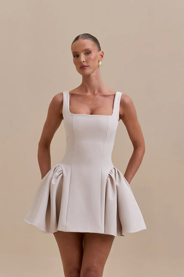SABRINA MINI DRESS | OFF WHITE