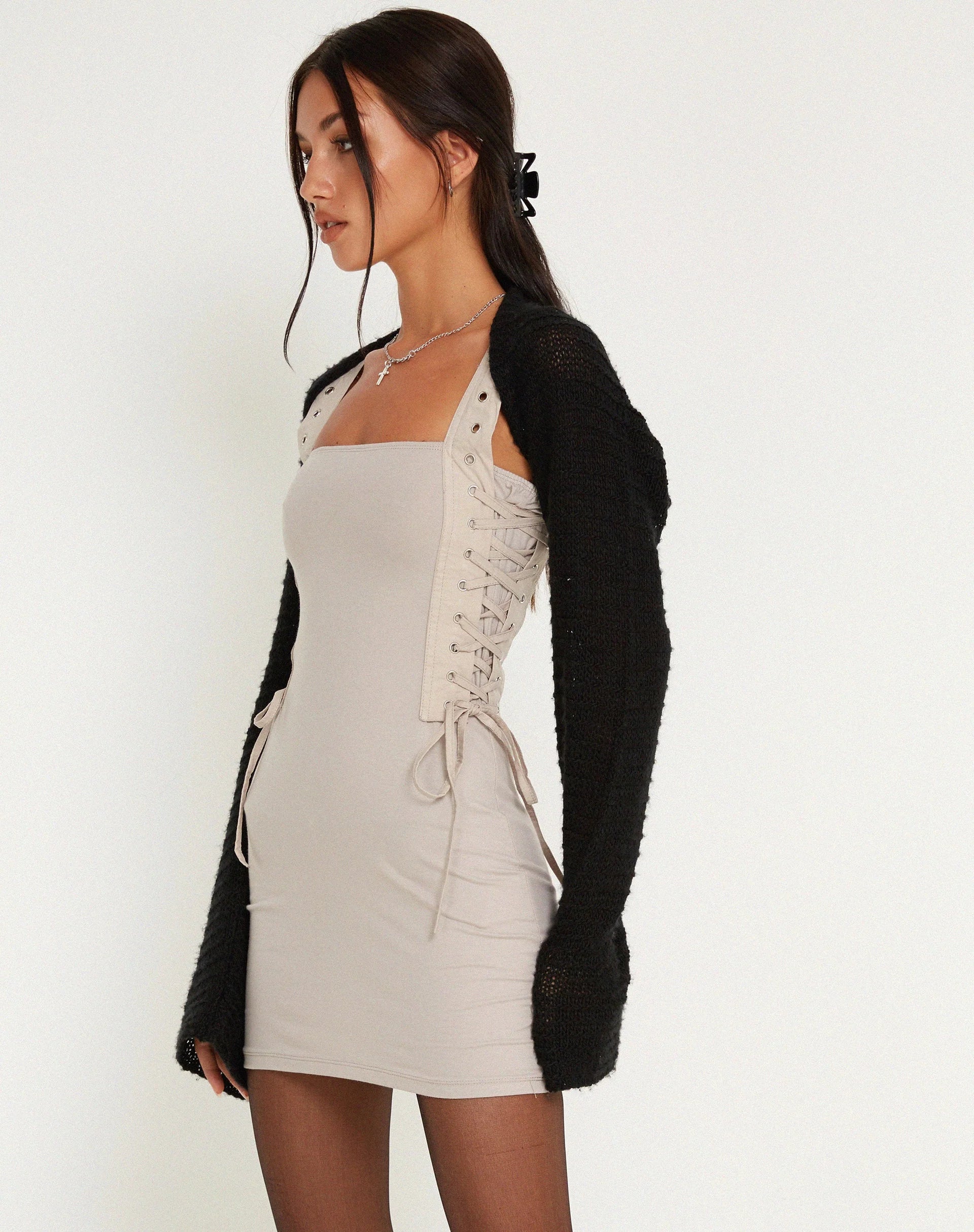 Ezilly Mini Dress in Oat Milk