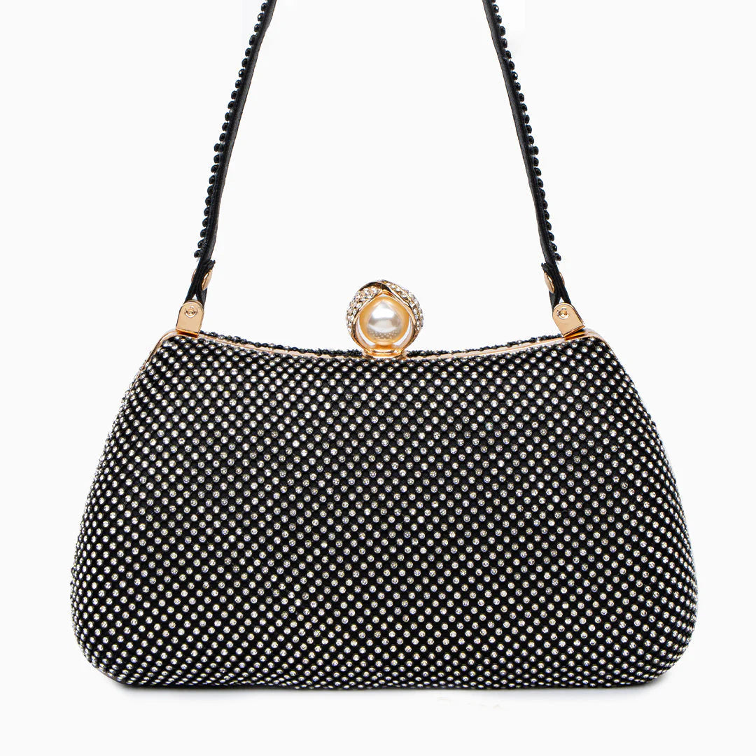 Vioraia Vintage Rhinestones Glitter Handbag