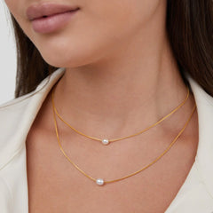 Vioraia Layered Freshwater Pearl Necklace
