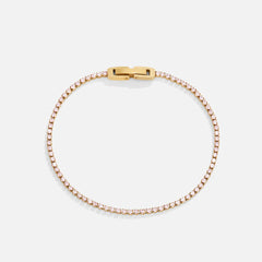 Vioraia Kiera Gold Pink Crystal Bracelet