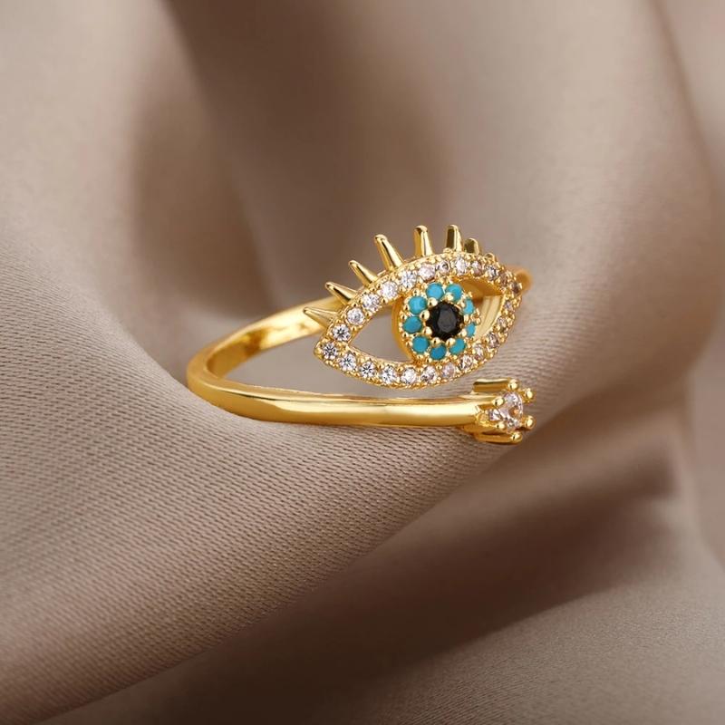 Vioraia Blue Evil Eye Ring