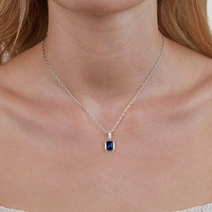 Vioraia Ocean Blue Pendant Silver Necklace