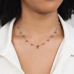 Vioraia Amethyst Crystal Bead Necklace