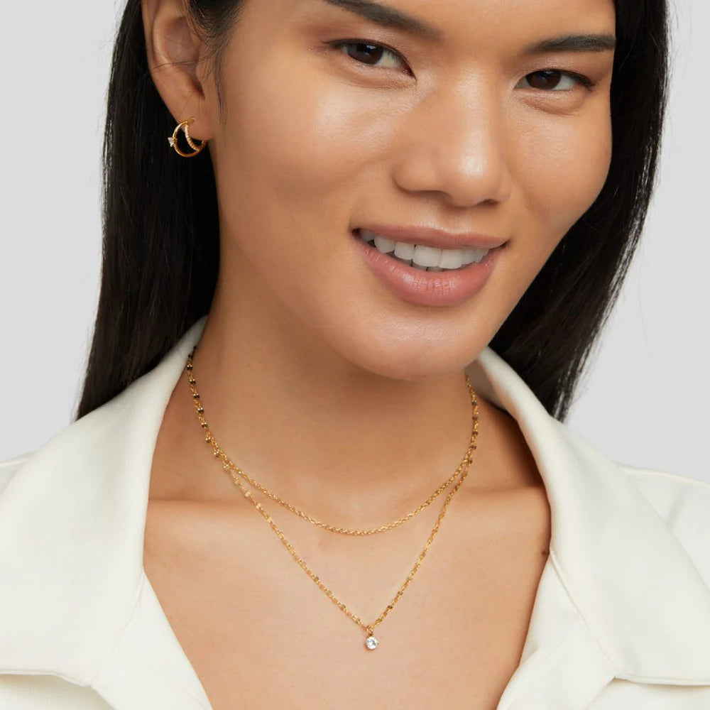 Vioraia Piya Crystal Layered Necklace