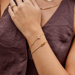 Vioraia Four Leaf Clover Crystal Bracelet