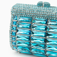 Vioraia (CS) Victoria Crystals Clutch Bag - Sky Blue