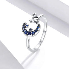 Vioraia Cat And Blue Moon Ring