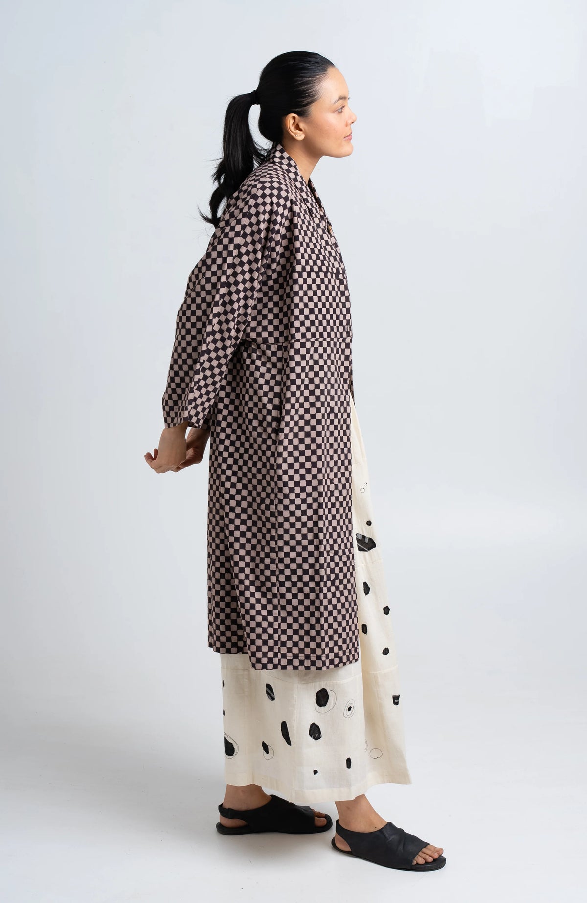 Lightweight Checkered Duster jacket