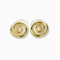 Vioraia Luma Spiral Statement Earrings