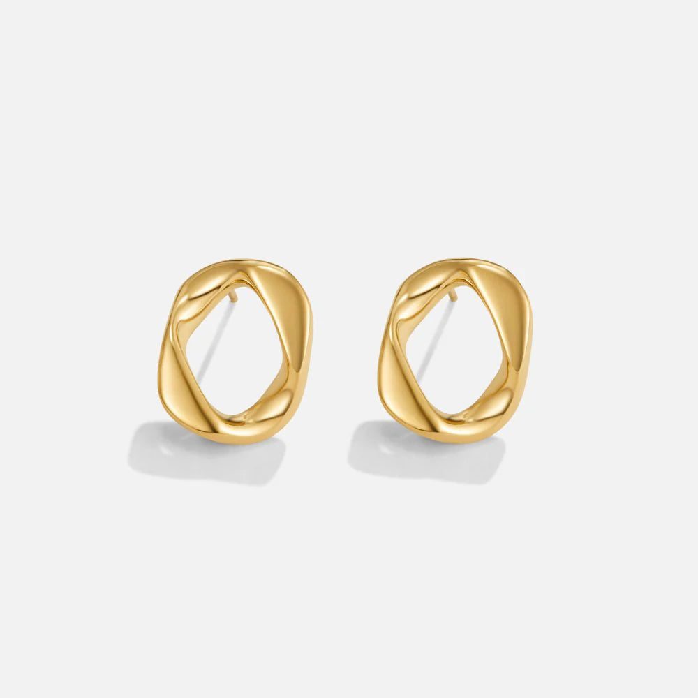Vioraia Zola Geometric Gold Earrings