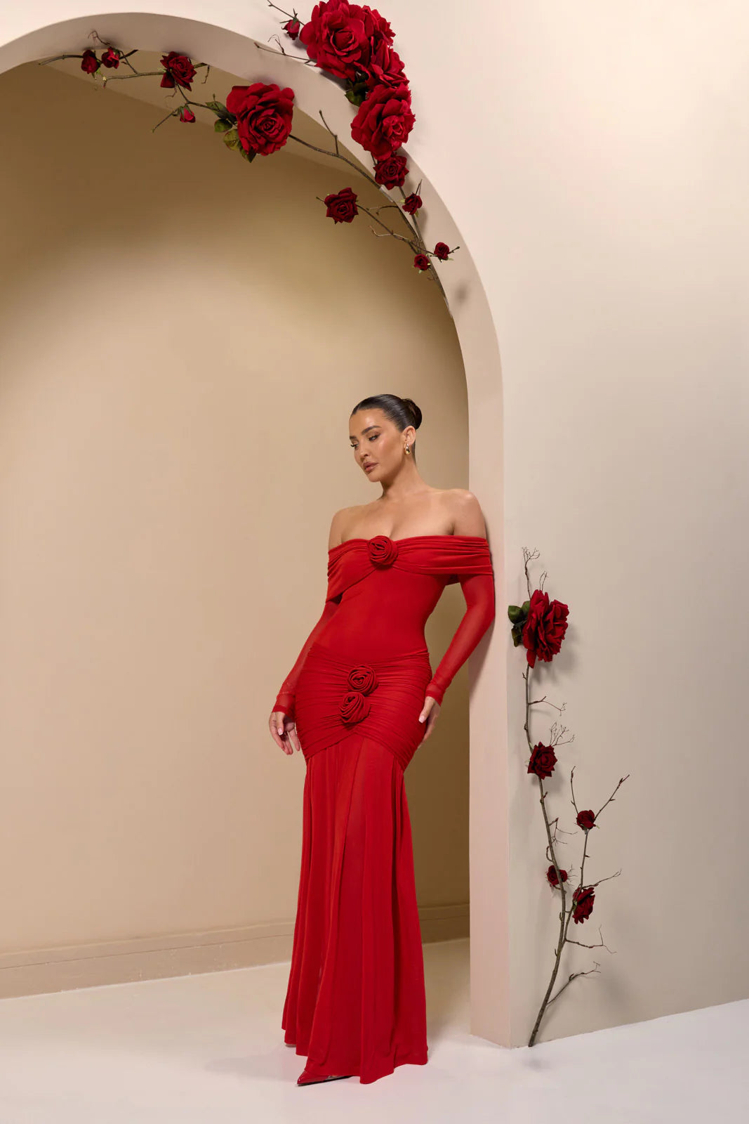 VIVIENNE BARDOT MAXI DRESS | RED - SALE