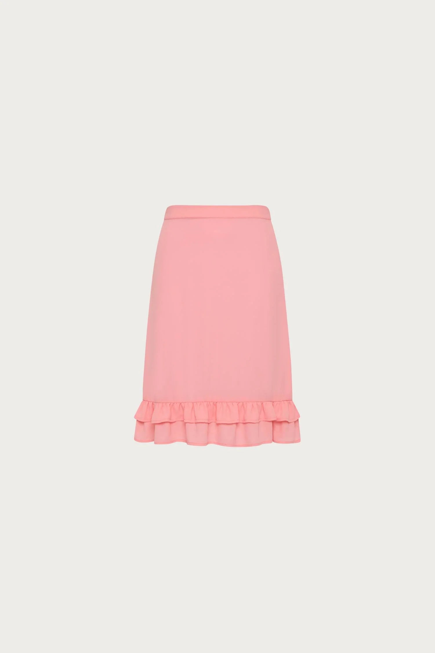 Frill Midi Skirt | Coral