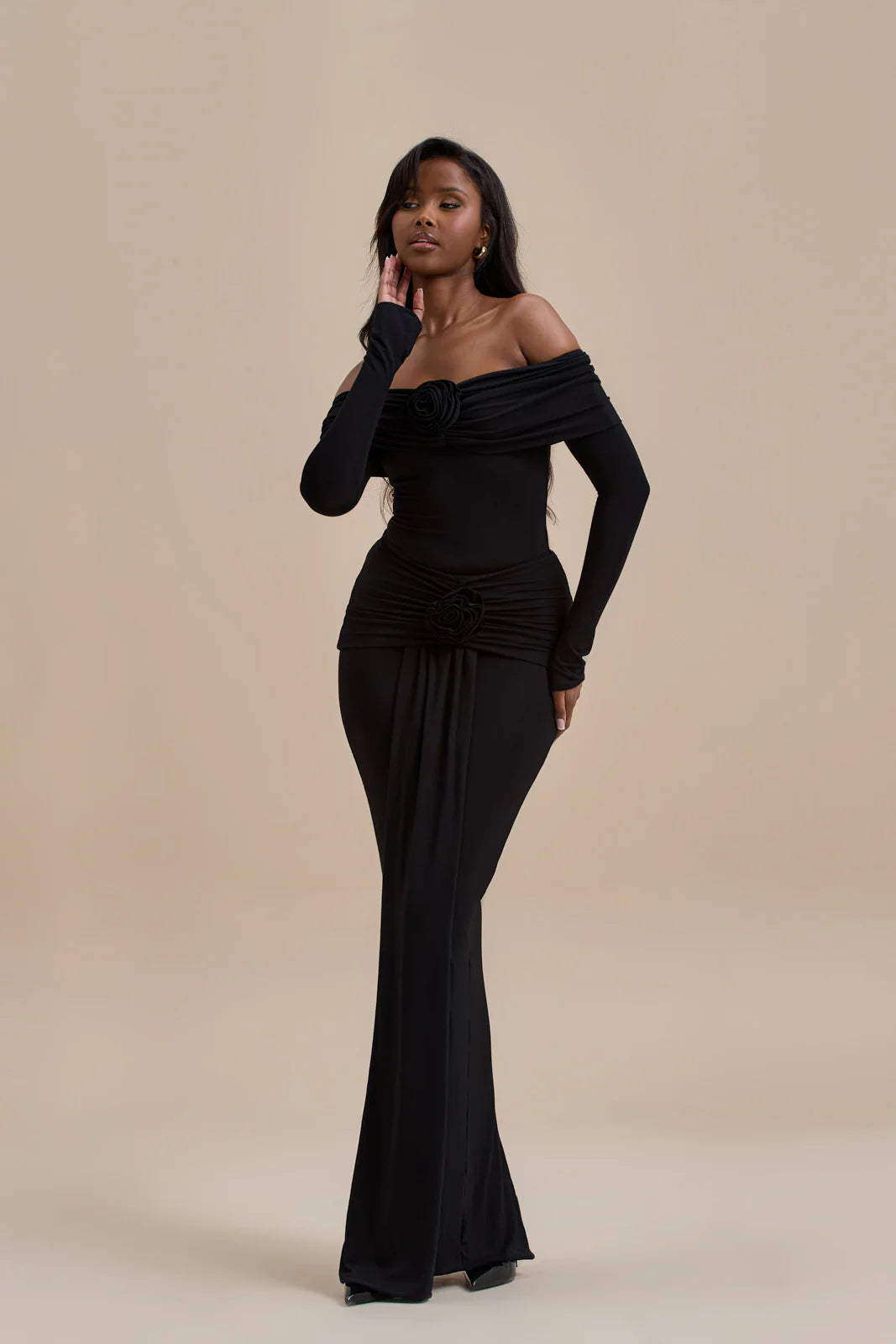 BELLE ROSE BODYSUIT | BLACK - SALE