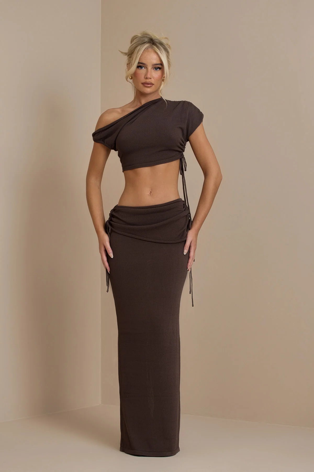 YRIS KNIT CO-ORD | CHOCOLATE