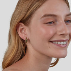 Vioraia Emerald Beauty Hoop Earrings