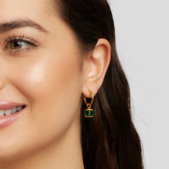 Vioraia Emerald Cube Earrings