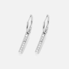 Vioraia Dana Crystal Bar Hoop Earrings
