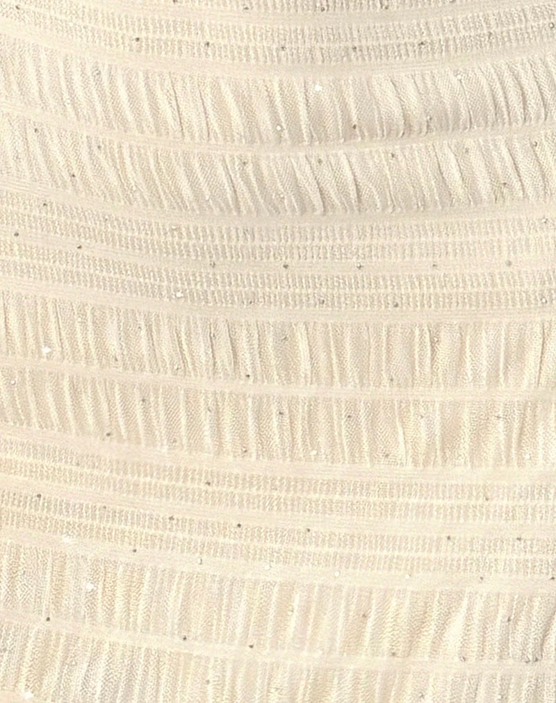 Akaira Mini Dress in Sequin Mesh Ivory