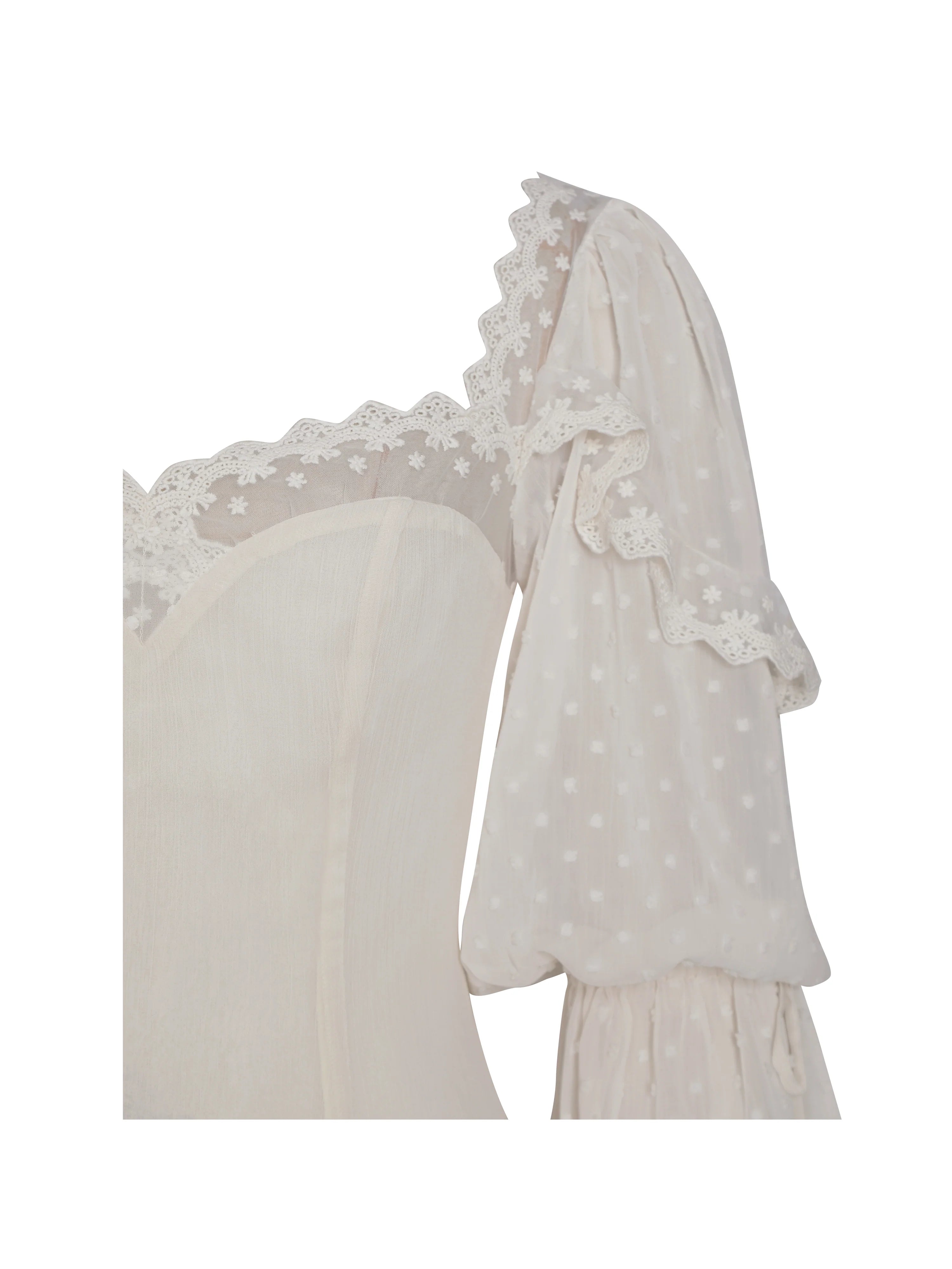Zakira Lace Trim Half Sleeve Mini Dress