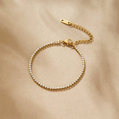 Vioraia Cordelia Gold Tennis Bracelet