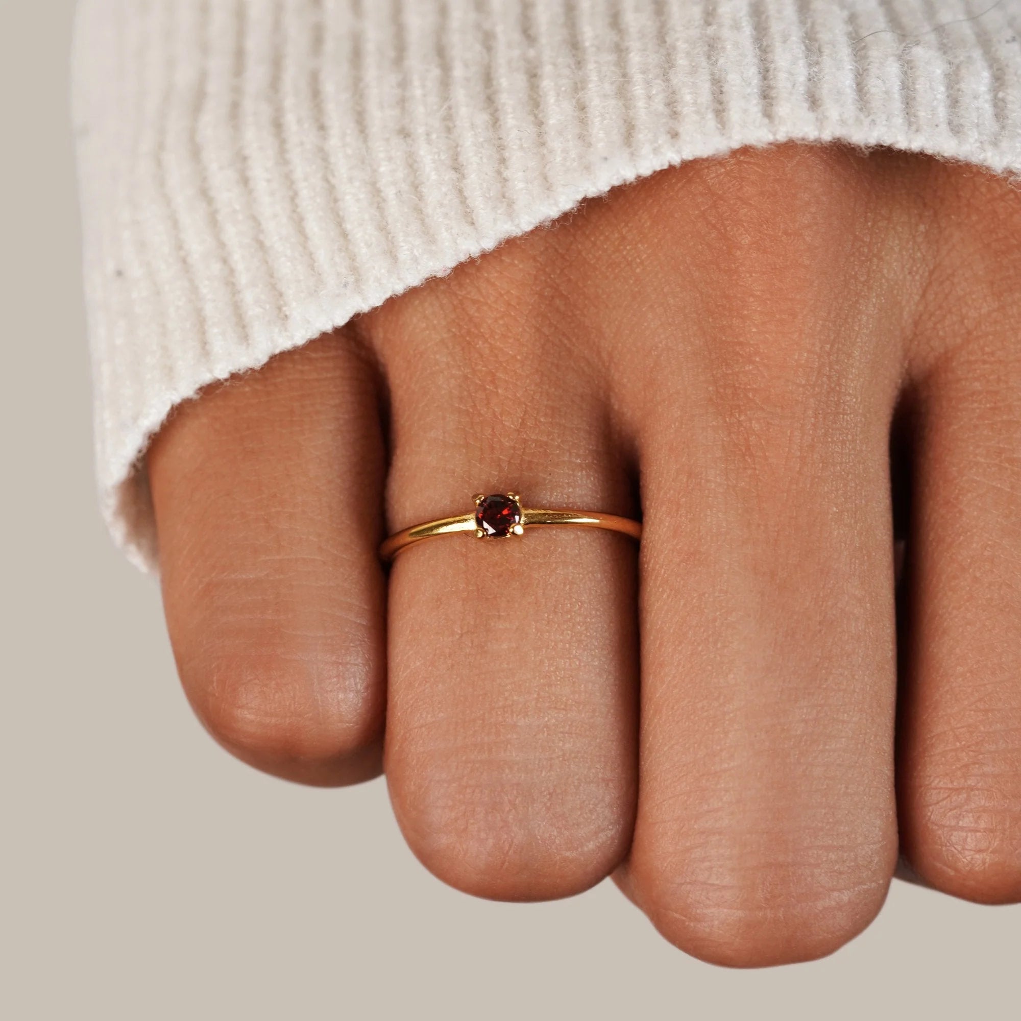 Vioraia Birthstone 18K Gold Rings