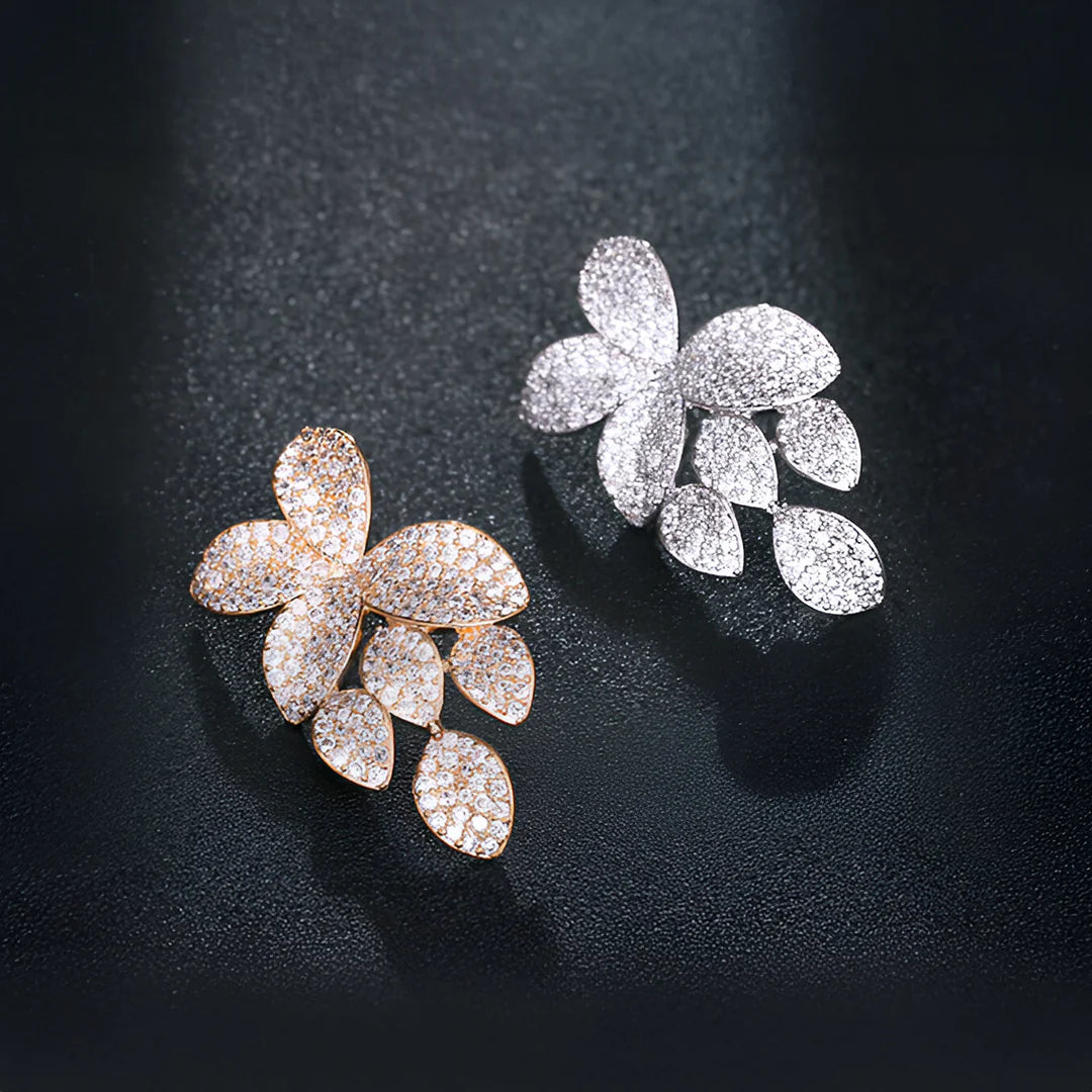 Vioraia Petal Glint Studs