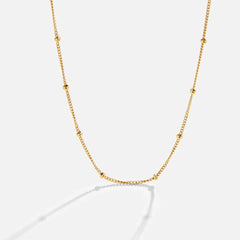 Vioraia Niyah Bead Gold Chain Necklace