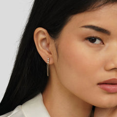 Vioraia Mara Crystal Chain Earrings