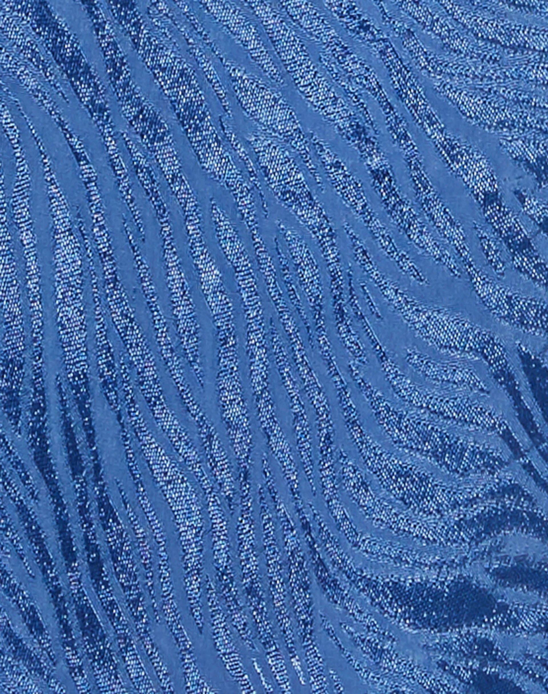Datista Mini Dress in Satin Zebra Blue Bonnet