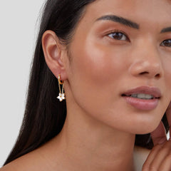 Vioraia Blooming Petal Crystal Earrings
