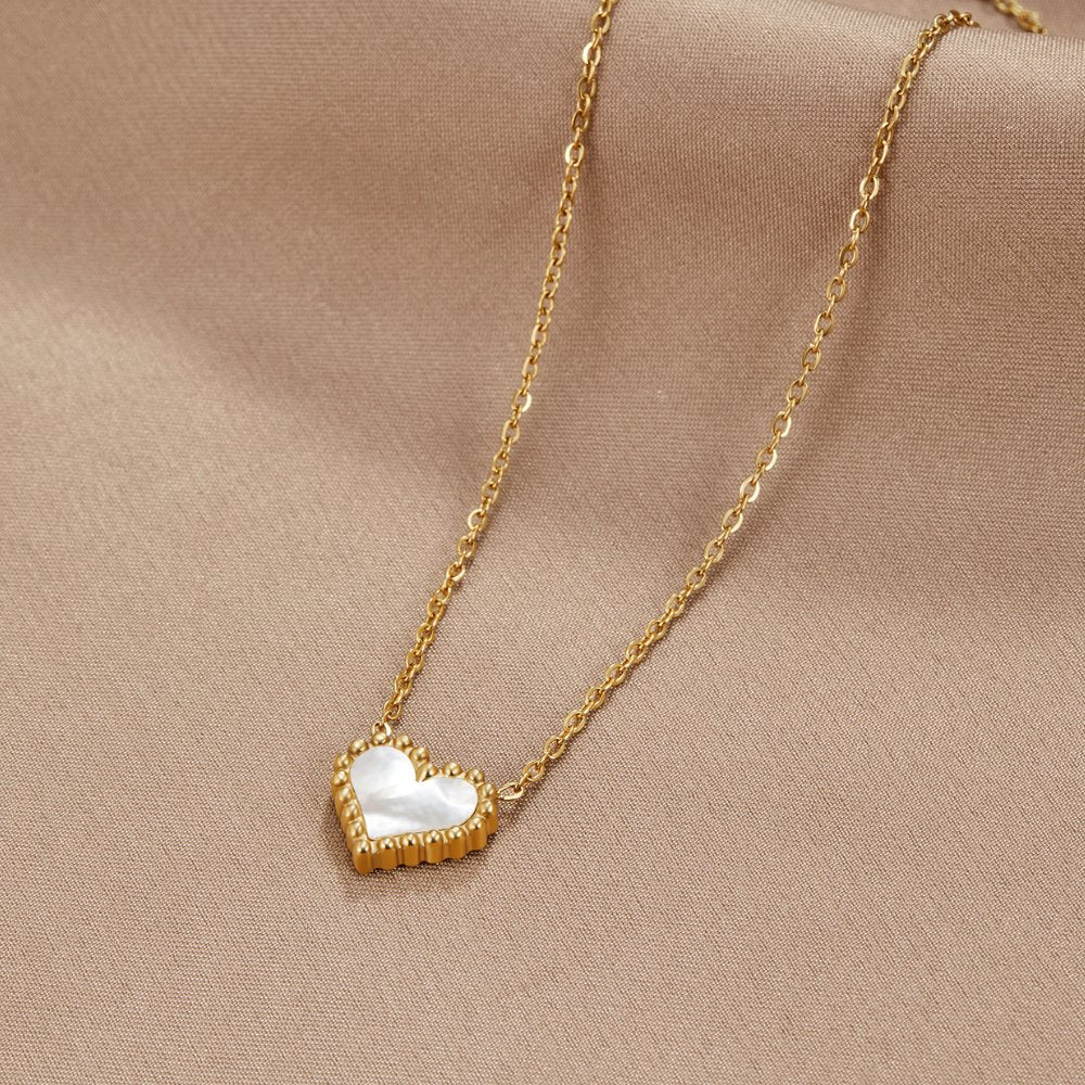 Vioraia Lois Beaded Heart Necklace