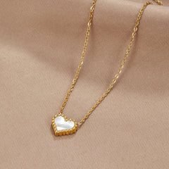 Vioraia Lois Beaded Heart Necklace
