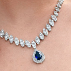 Vioraia Dainty Droplet Gemstone Jewelry Set