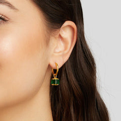 Vioraia Emerald Cube Earrings