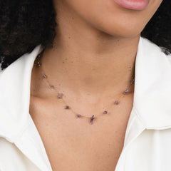 Vioraia Amethyst Crystal Bead Necklace