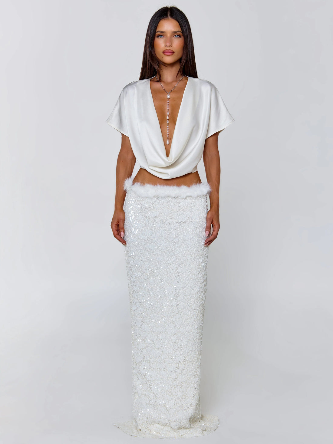 Lucy's MILLIANA MAXI SKIRT WHITE